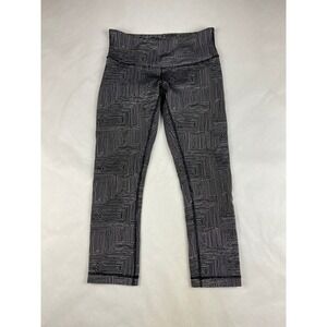 Lululemon Leggings Women's SIze 4 Cropped Black White